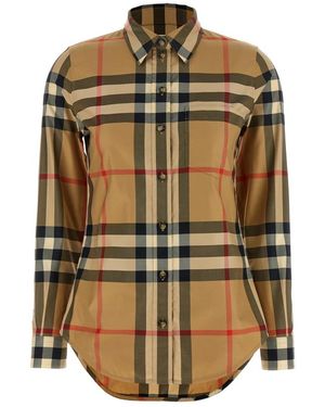 Burberry Lapwing Katoenen Twill Overhemd - Groen