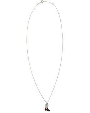 Aliita Accessoires ,Veelkleurig ,Leer Cowboy Boot Ketting - Wit