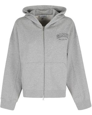 Ganni Zip-Throughs - Gris