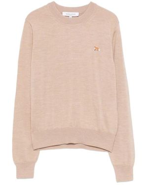 Maison Kitsuné Round-Neck Knitwear - Natural