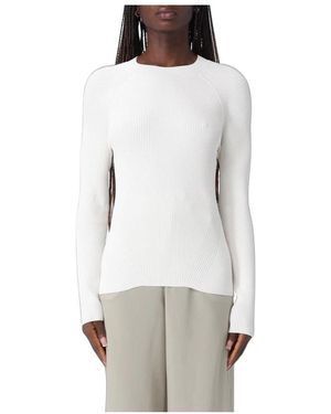 ARMANI EXCHANGE Rippstrick-Pullover Aus Viskose - Weiß