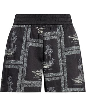 AllSaints Korte Broeken ,Zwart ,Polyester Lettie Shorts