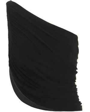 Norma Kamali Diana One-Shoulder Top - Schwarz