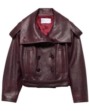 7 For All Mankind Leather Jackets - Purple