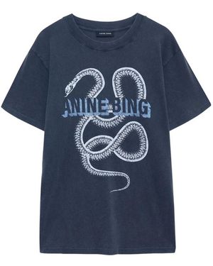 Anine Bing T-Shirts - Bleu