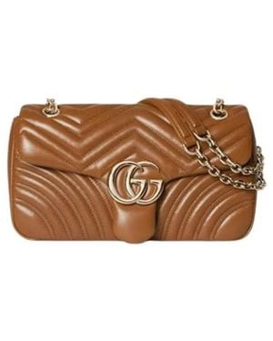 Gucci Gg Marmont Medium Schoudertas - Bruin