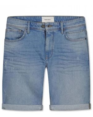 Pure Path Skinny Fit Denim Short - Blau