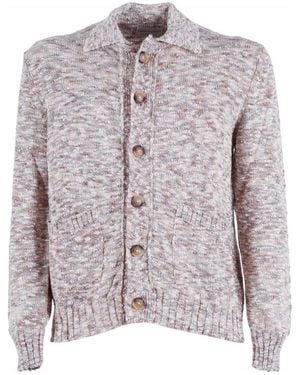 SETTEFILI CASHMERE Giubbotto Bottoni Rasato Collo Polo Tweed - Mehrfarbig