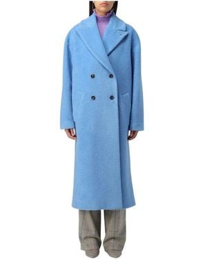 Manuel Ritz Double-Breasted Coats - Blue