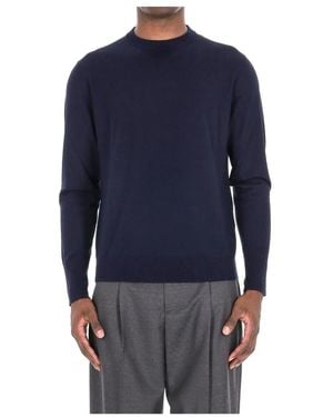Eleventy Rundhals-Pullover Aus 14-Mikron-Wolle - Blau