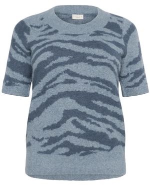 Kaffe Round-Neck Knitwear - Bleu