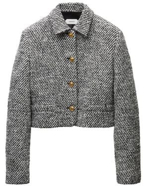 Versace Jassen ,Zwart ,Wol Jassen Zwart - Grijs