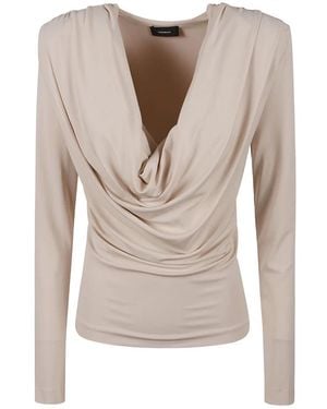 Wardrobe NYC Matte Draped Top - Natur