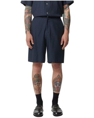 RICHMOND Bermuda-Shorts Mit Hoher Taille, Minimalistischem Design Und Strukturiertem Stoff - Blau