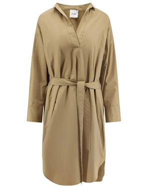 Nude Shirt Dresses - Neutro