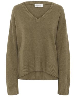 My Essential Wardrobe V-Neck Knitwear - Verde