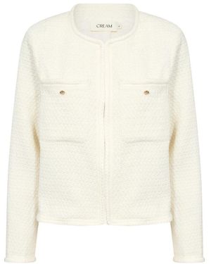 Cream Light Jackets - Bianco