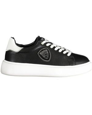 Blauer Sneaker in poliestere nero con dettagli a contrasto