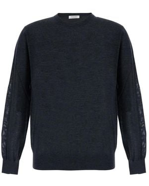 Kangra Rundhals-Strickpullover Ml F.18Gg - Blau