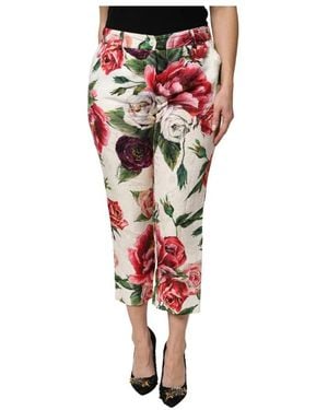 Dolce & Gabbana Cropped Trousers - Red