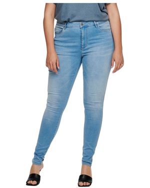 Only Carmakoma Augusta Hw Skinny Jeans - Blauw