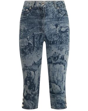 Moschino Cropped Jeans - Blauw