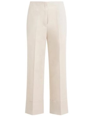 Theory Classic Cotton Trousers - Natural