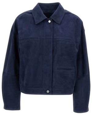 1972 DESA Wildlederjacke Im Denim-Stil - Blau
