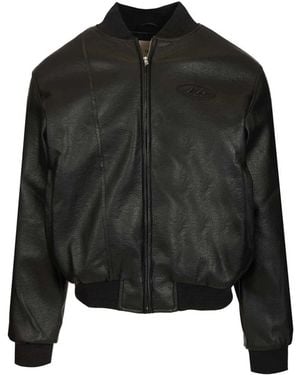 Arte' Leren Varsity Jas - Zwart