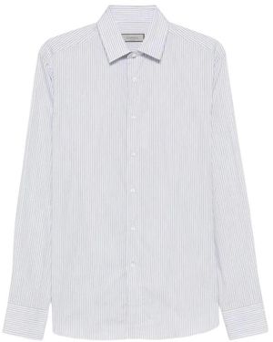 Canali Gestreiftes Hemd - Weiß