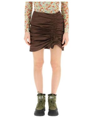 Ganni Short Skirts - Brown