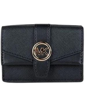Michael Kors Accessoires ,Zwart ,Polyester Money Pieces Extra-Small Flap Trifold