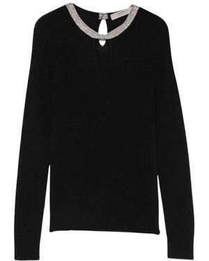 D.exterior Round-Neck Knitwear - Black