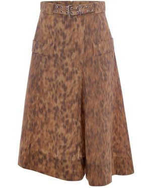 Ganni Midi Skirts - Brown