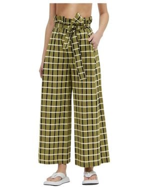 Erika Cavallini Semi Couture Wide Trousers - Green
