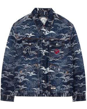 Evisu Denim Jackets - Blue