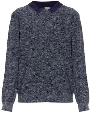 Paul Smith Wollpullover Mit Rundhalsausschnitt - Blau