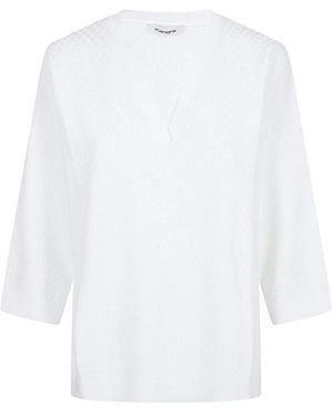 Kangra V-Neck Strickware - Weiß