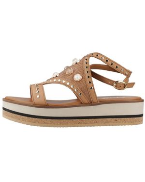 Alpe Adorno Flache Sandalen - Mettallic