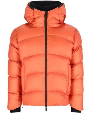 Moncler Jassen ,Oranje ,Leer Giubbino