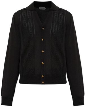 Versace Seiden Cardigan - Schwarz