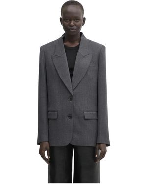 Anine Bing Jassen ,Grijs ,Wol Ross Blazer