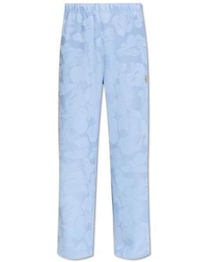 A Bathing Ape Wide Trousers - Bleu