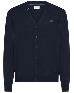 Sun 68 V-Hals Vest - Blauw