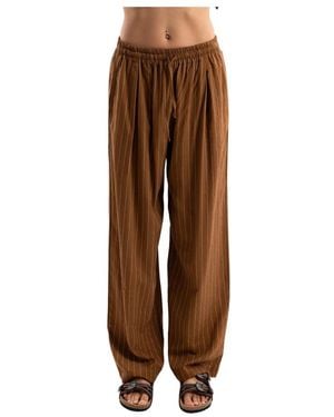 hinnominate Wide Trousers - Marrón