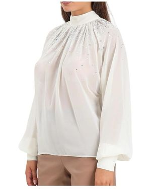 alma sanchez Voile-Bluse - Weiß