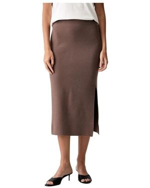 Joseph Ribkoff Rokken ,Bruin ,Polyester Trui Gebreide Midi Rok