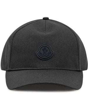 Moncler Cotton Gabardine Baseball Cap - Schwarz