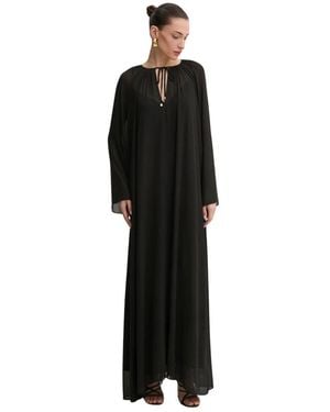 Michael Kors Kleedjes ,Zwart ,Polyester Maxi Jurk