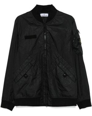 Stone Island Schwarze mäntel für männer
